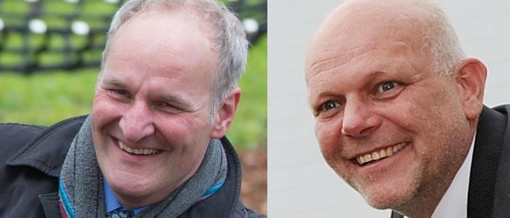 Bernd Rubelt (l.) und Christof Nolda (r.) wollen neuer Baudezernent in Potsdam werden.