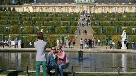 Sanssouci ist bei Touristen sehr beliebt.
