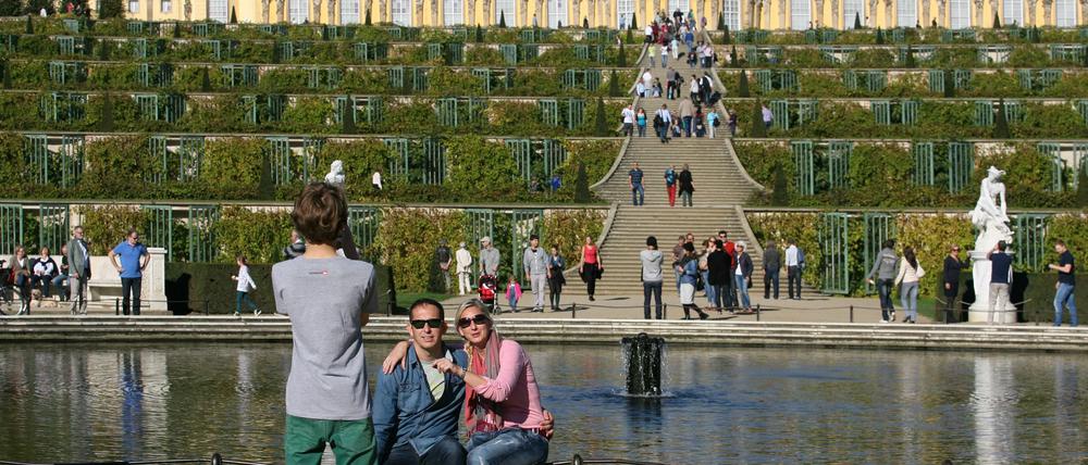 Sanssouci ist bei Touristen sehr beliebt.