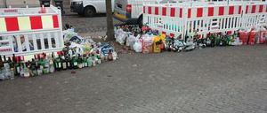 Der Glascontainer in der Hegelallee wurde abgesperrt. Doch wohin mit dem Altglas?
