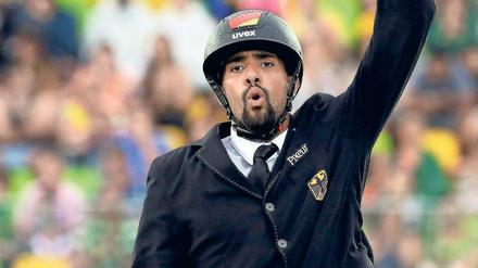 Er hat allen Grund zum Jubeln. Patrick Dogue aus Potsdam überraschte mit einem starken Auftritt im Modernen Fünfkampf.