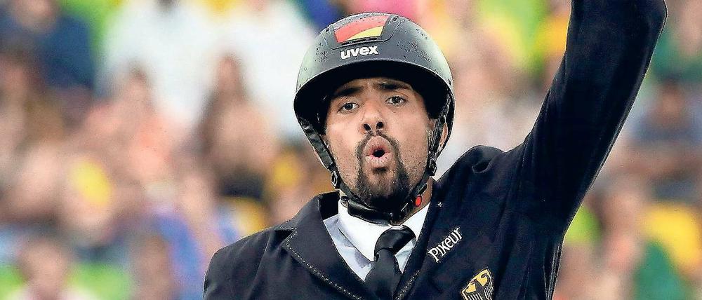 Er hat allen Grund zum Jubeln. Patrick Dogue aus Potsdam überraschte mit einem starken Auftritt im Modernen Fünfkampf.