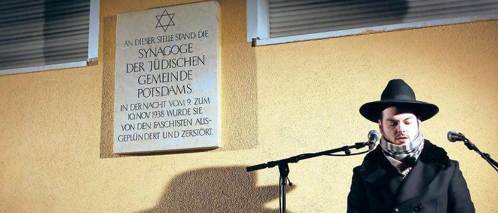 Gedenken. Am Standort der einstigen Synagoge wurde an die Opfer erinnert.