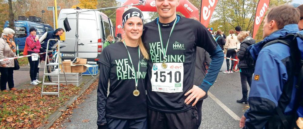 Die schnellen Finnen Karin Storbacka und Tuomo Salonen.