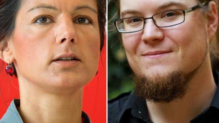 Linke-Fraktionschefin Sahra Wagenknecht und der Potsdamer Bundestagsabgeordnete Norbert Müller.