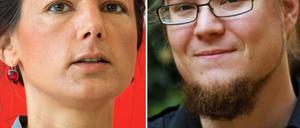 Linke-Fraktionschefin Sahra Wagenknecht und der Potsdamer Bundestagsabgeordnete Norbert Müller.