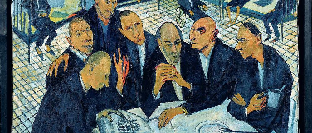 Alltag in der Anstalt. „Ungeheuer aufwühlend“ nennt Kuratorin Eske Nannen das Bild „Das Kreuzworträtsel“ von Maxim Kantor. Als ihr Mann, der Journalist Henri Nannen, Kantor in den 1980er-Jahren in Moskau besuchte, hing es bei ihm überm Bett