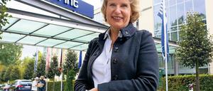 Angekommen in Potsdam. Bettina Schütt, neue Dorint-Chefin, an ihrem Arbeitsplatz. Die Holländerin war weltweit in Hotels tätig und will jetzt dauerhaft in Potsdam bleiben.