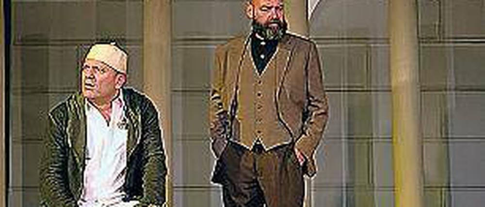 Glaubensfragen. Nathan (r.) mit dem Derwisch.