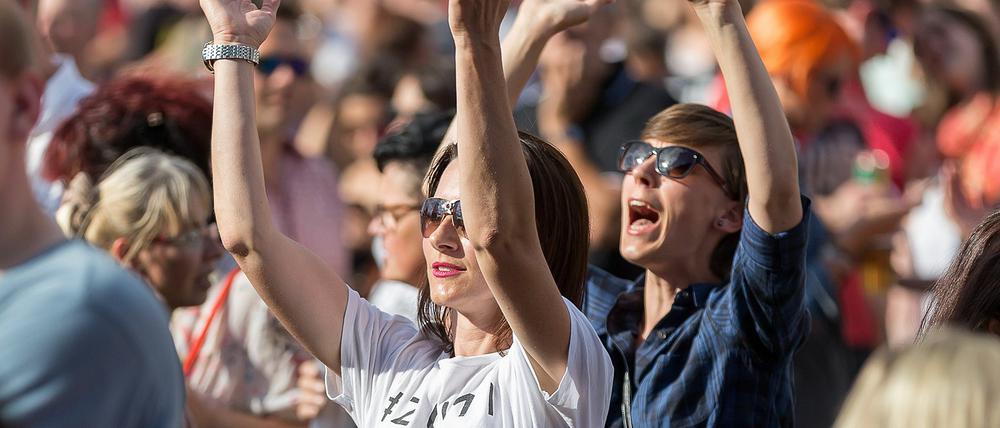 Fans feierten die musikalischen Acts auf dem Stadtwerke-Fest in Potsdam.