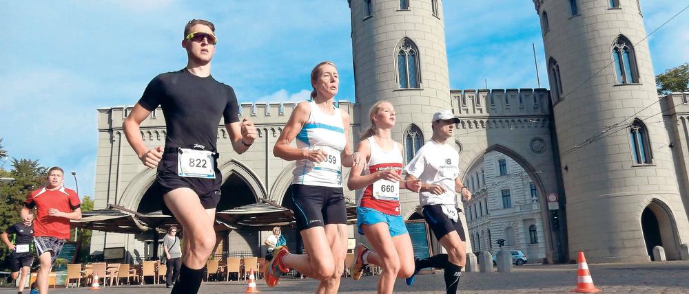 Schöne Strecke. Der Lauf bot viel Sehenswertes – wie das Nauener Tor.