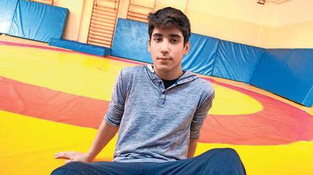 Mattenkämpfer mit Erfolg. Im Gewichtslimit bis 54 Kilogramm ist Freistilringer Alan Golmohammadi frischgebackener deutscher B-Jugend-Meister.