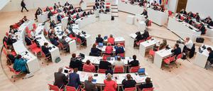 Debatte im Landtag Brandenburg.