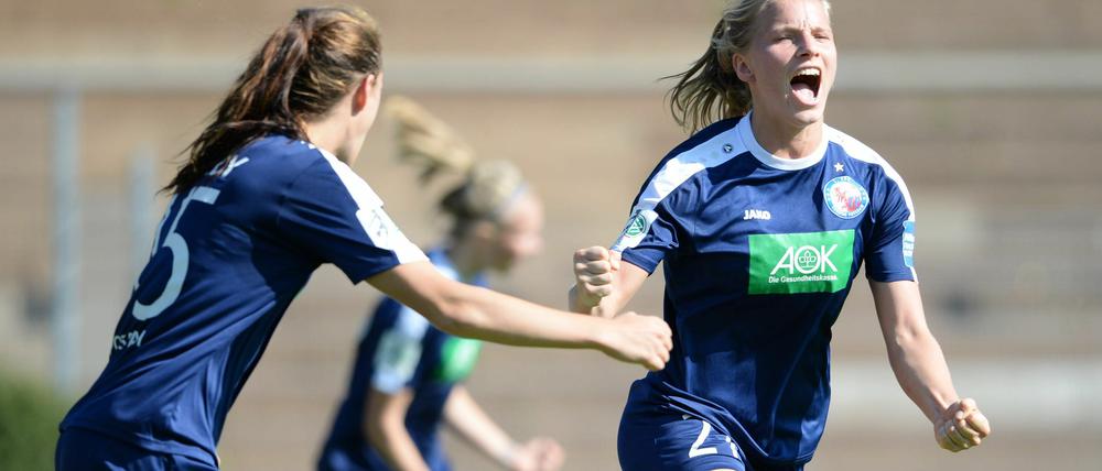 Wieder treffsicher. Tabea Kemme hat als Stürmerin auch gegen Gladbach zugeschlagen. Zweimal traf sie gegen den Aufsteiger und hat nun bereits fünf Saisontore nach drei Partien auf dem Konto.