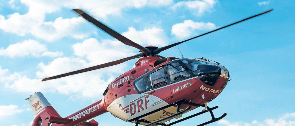 Rettung aus Angermünde. Der Hubschrauber „Christoph 64“ der DRF Luftrettung von der Station in Angermünde fliegt seine Rettungseinsätze vornehmlich im Nordosten Brandenburgs.