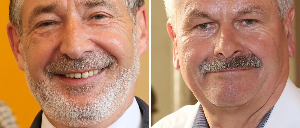 Jakobs (l.): "Gerade bei der Diskussion um die Potsdamer Mitte handelt es sich um ein derart grundlegendes Thema, dass man hier sehr sensibel vorgehen muss." - Scharfenberg (r.): "Aber jetzt war die Tür, die inhaltlichen Forderungen teilweise umzusetzen, ein Stück weit offen und wir haben das genutzt."