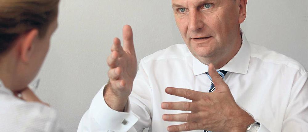 Mit Richtlinienkompetenz. Brandenburgs Ministerpräsident und SPD-Landesschef Dietmar Woidke.