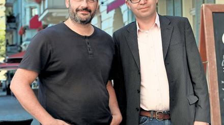 Kulturaktivisten. Der neue Vereinsvorsitzende des Neuen Kammerorchesters Potsdam, Alexander Schulz (r). Orchesterleiter Ud Joffe: „Wir passen gut zusammen.“