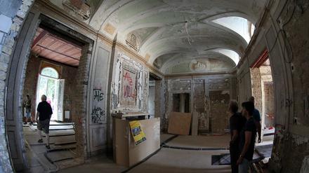 Das Kaminzimmer der Villa Carlshagen.