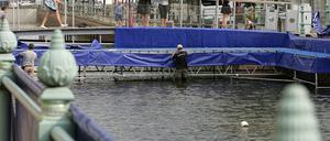 Bereits am Donnerstag wurde der Stadtkanal geflutet. Baden ist hier aber offiziell nicht erlaubt.