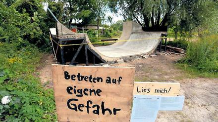 Schwarzbau? Aus Sicht der Stiftung ist die Halfpipe illegal.