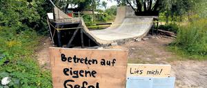 Schwarzbau? Aus Sicht der Stiftung ist die Halfpipe illegal.
