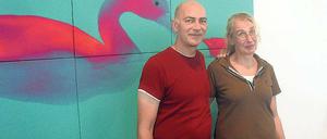 Die Künstler. Sven Delitz und Katia David haben die Werke geschaffen.