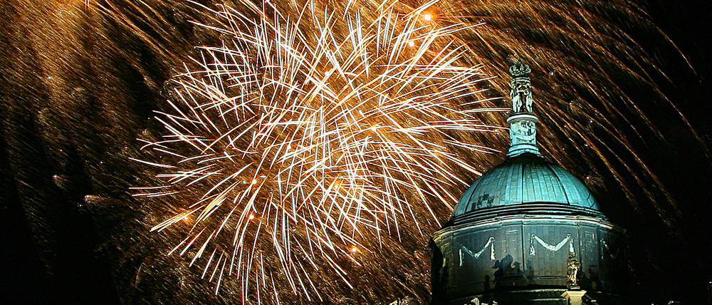 Feuerwerk zur Schlössernacht in Potsdam.