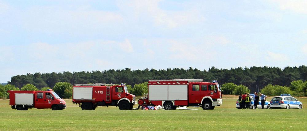 Einsatzkräfte waren in Lüsse vor Ort.