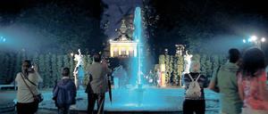 Lichtspiel. Während der Schlössernacht 2015 vor den Neuen Kammern.