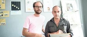 Mario Münster (links) und Ziad Adwan, die Macher des Flüchtlingsmagazins "A Syrious Look".