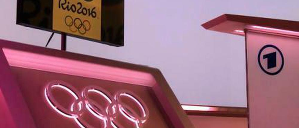 Olympia geht auf Sendung: In diesem Studio werden die Moderatoren die Spiele begleiten, Gäste empfangen, Gespräche führen.