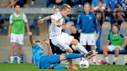 Zeigte einen starken Auftritt. Manuel Hoffmann machte in seinem ersten Pflichtspiel gegen den SV Babelsberg 03 viel Druck und ließ sich von seinen Gegenspielern wie Kevin Schulze selten aufhalten. Am Ende war Hoffmann trotz der 0:2-Niederlage gegen Nordhausen mehr stolz als enttäuscht.