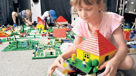 Baustelle. Die Lego-Stadt ist in der Nikolaikirche zu sehen.