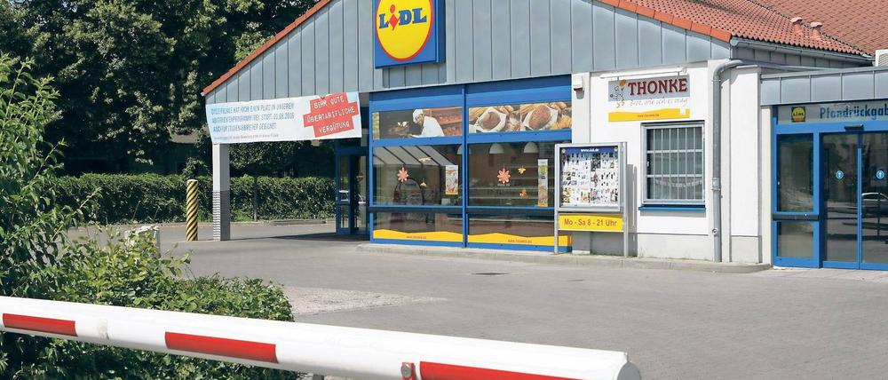 Tatort. Am Freitag wurde der Lidl-Markt in der Zeppelinstraße ausgeraubt.