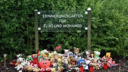 In einer Parzelle dieser Kleingartenanlage in Luckenwalde soll der Angeklagte Silvio S. den Leichnam von Elias vergraben haben. Die Parzelle wurde zu einem Erinnerungsgarten umgstaltet.