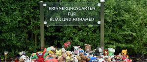 In einer Parzelle dieser Kleingartenanlage in Luckenwalde soll der Angeklagte Silvio S. den Leichnam von Elias vergraben haben. Die Parzelle wurde zu einem Erinnerungsgarten umgstaltet.