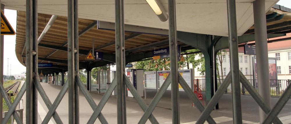 Der Bahnhof in Oranienburg wurde heute abgesperrt.