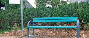 Mitfahrbank in Speicher. Die Grünen wollen das auch in Teltow haben.