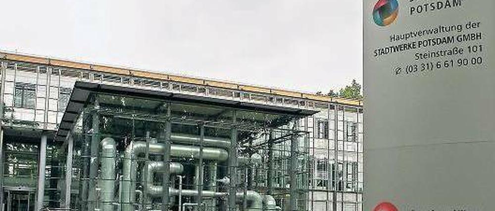 Im Zentrum. Die Stadtwerke-Zentrale und Sitz der Energie- und Wasser Potsdam GmbH in der Babelsberger Steinstraße.