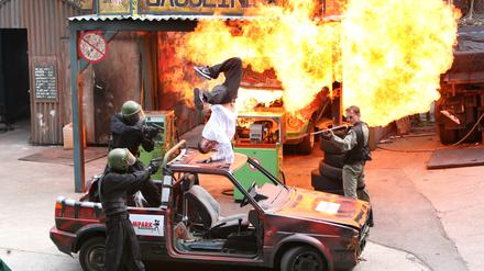 Seit 23 Jahren arbeitet der Filmpark Babelsberg mit der Stuntcrew zusammen. Das soll sich auch zukünftig nicht ändern - trotz Insolvenz.