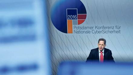 Russland im Visier. Der Präsident des Bundesamtes für Verfassungsschutz, Hans-Georg Maaßen, bei der Potsdamer Konferenz für Nationale Cyber-Sicherheit.