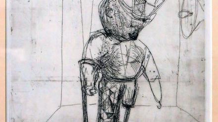 Unerwünscht. Auch Falko Behrendts traurige, amputierte Marionette war für die Künstlermappe „Prometheus 82“ gedacht. Doch das kritische Material wurde 1982 von den DDR-Kulturpolitikern verboten.