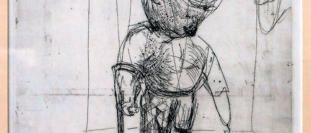 Unerwünscht. Auch Falko Behrendts traurige, amputierte Marionette war für die Künstlermappe „Prometheus 82“ gedacht. Doch das kritische Material wurde 1982 von den DDR-Kulturpolitikern verboten.