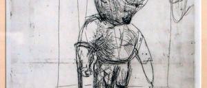 Unerwünscht. Auch Falko Behrendts traurige, amputierte Marionette war für die Künstlermappe „Prometheus 82“ gedacht. Doch das kritische Material wurde 1982 von den DDR-Kulturpolitikern verboten.