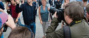 Große Pläne: Tom Tykwer und Staatsministerin Monika Grütters in der neuen Berliner Straße.
