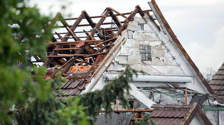 Zu einem Unwetter mit schweren Schäden kam es am Sonntag in Minden. Der Deutsche Wetterdienst vermutet einen Tornado.