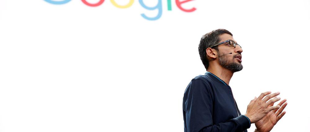 Google CEO Sundar Pichai auf der Entwicklerkonferenz in Mountain View, Kalifornien, am Donnerstag.