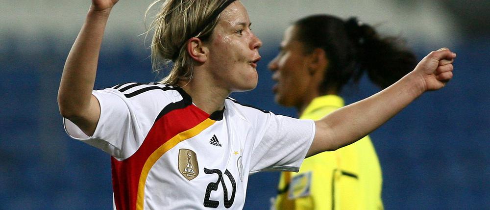 Jennifer Zietz, hier als Nationalspielerin 2010, wird neue Co-Trainerin bei Turbine Potsdam.