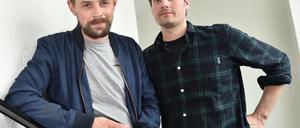 Moderator Klaas Heufer-Umlauf und Mark Tavassol ("Wir sind Helden") treten in Potsdam auf.